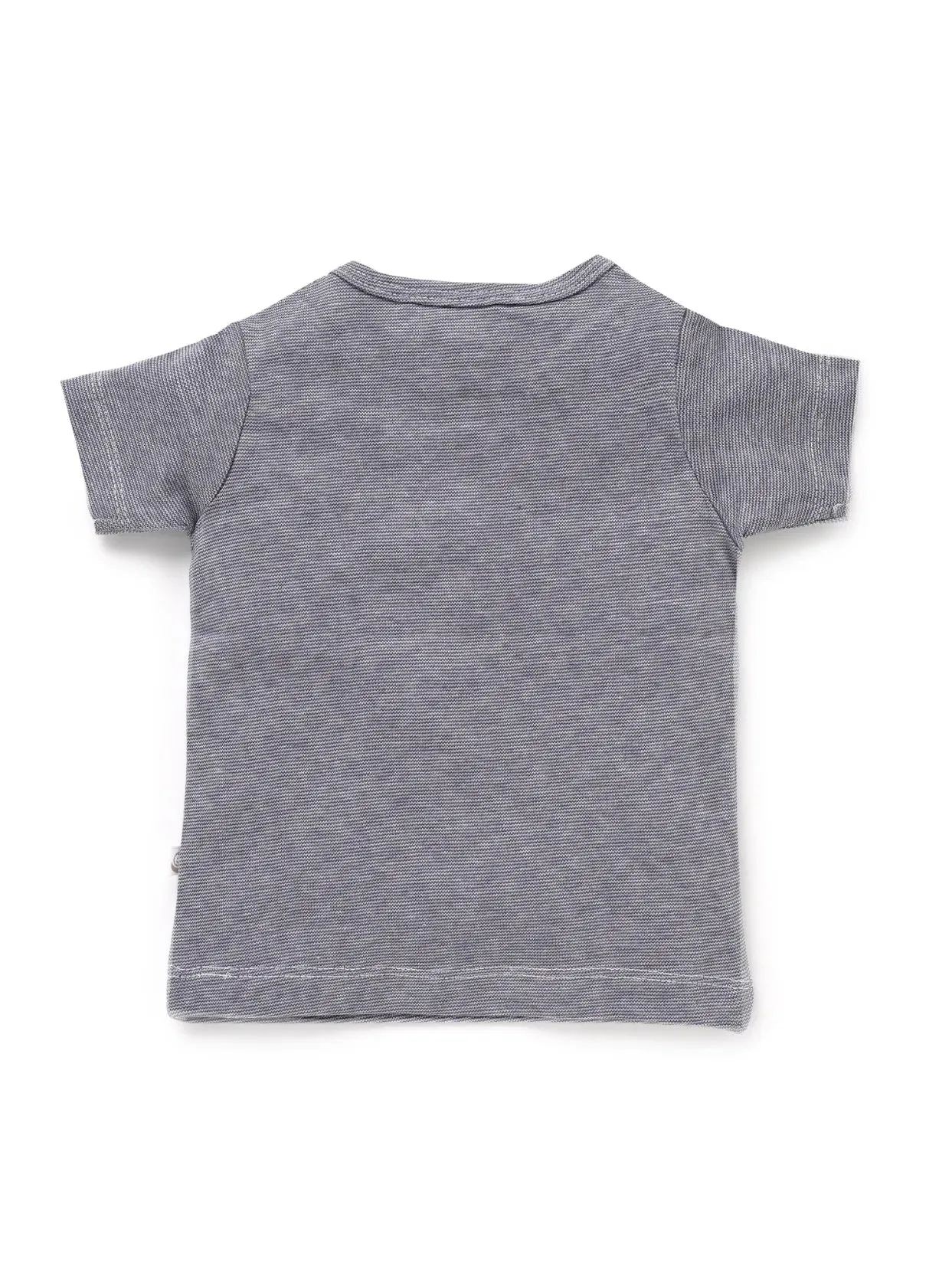 Half sleeve plain grey little boys stripe t-shirt for baby