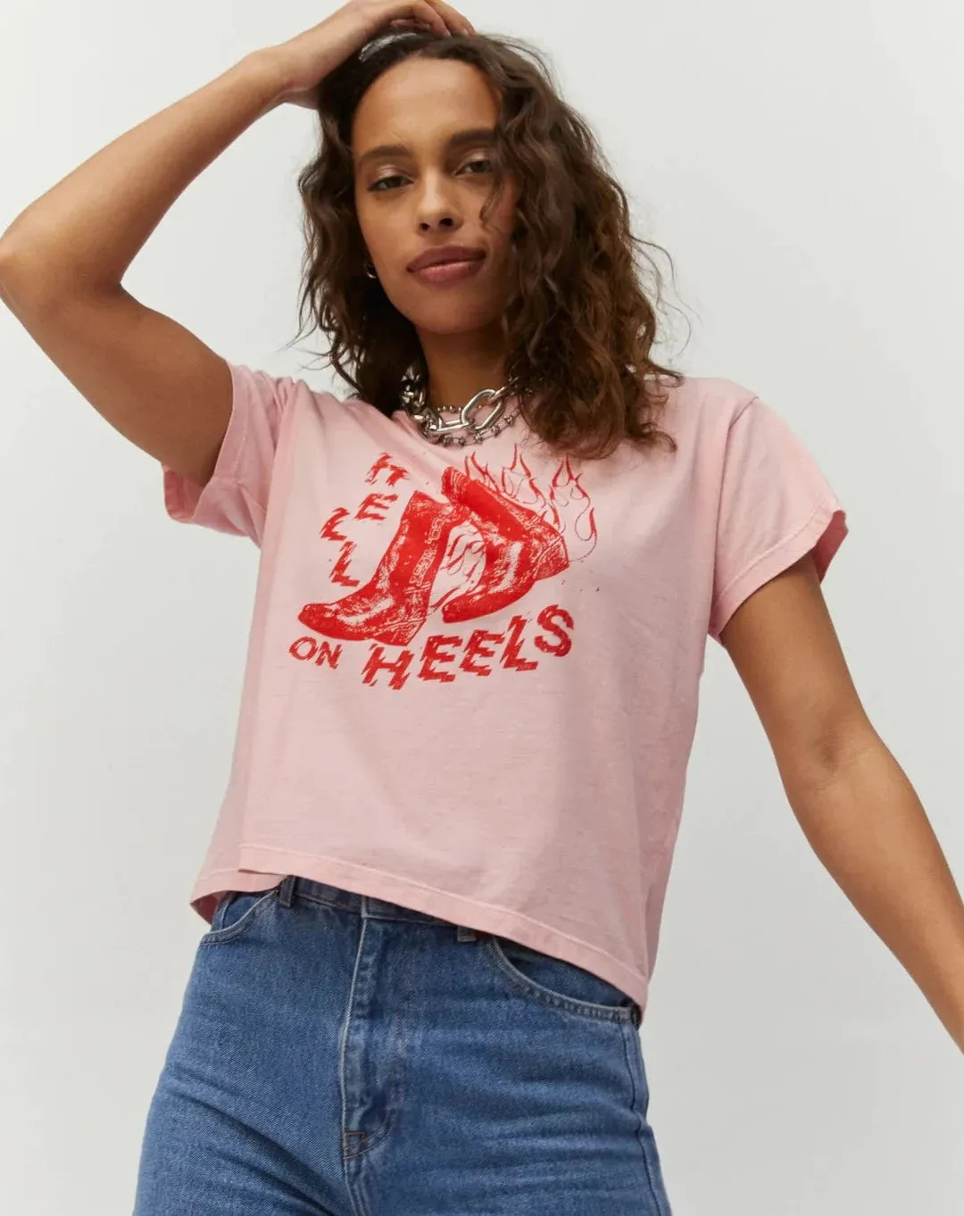 Hell on Heels Solo Tee | Pink Petal