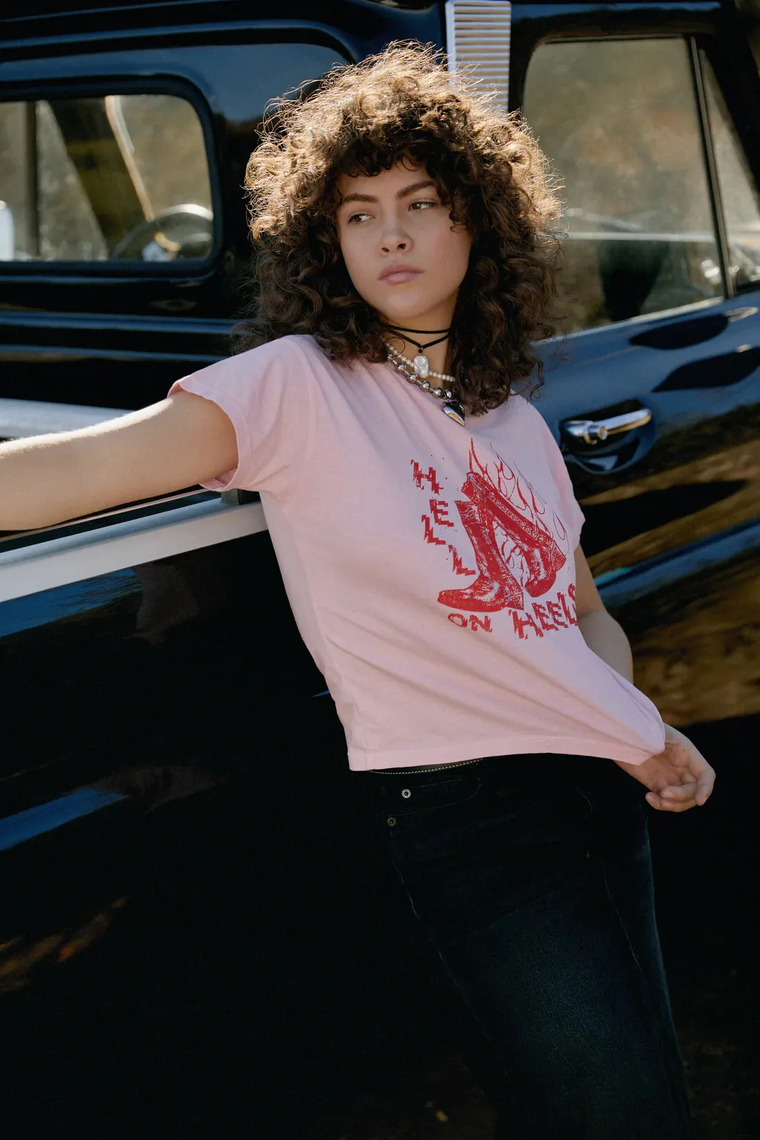 Hell on Heels Solo Tee | Pink Petal