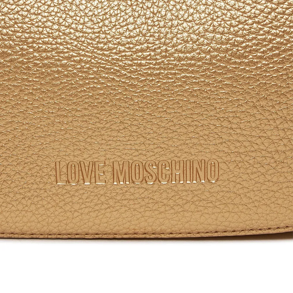 Hobo Bag Media LOVE MOSCHINO linea Giant Logo color Oro