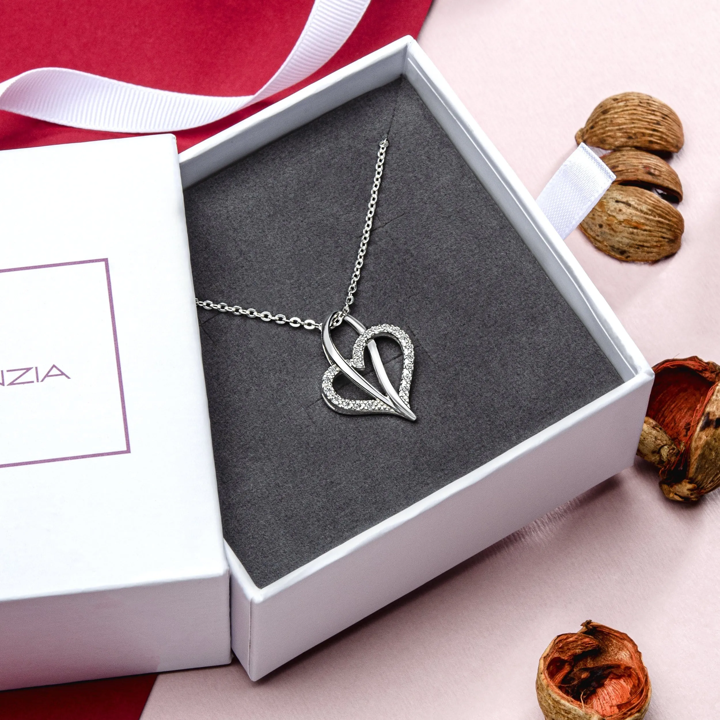 Infinite Love Knot Necklace Sterling Silver