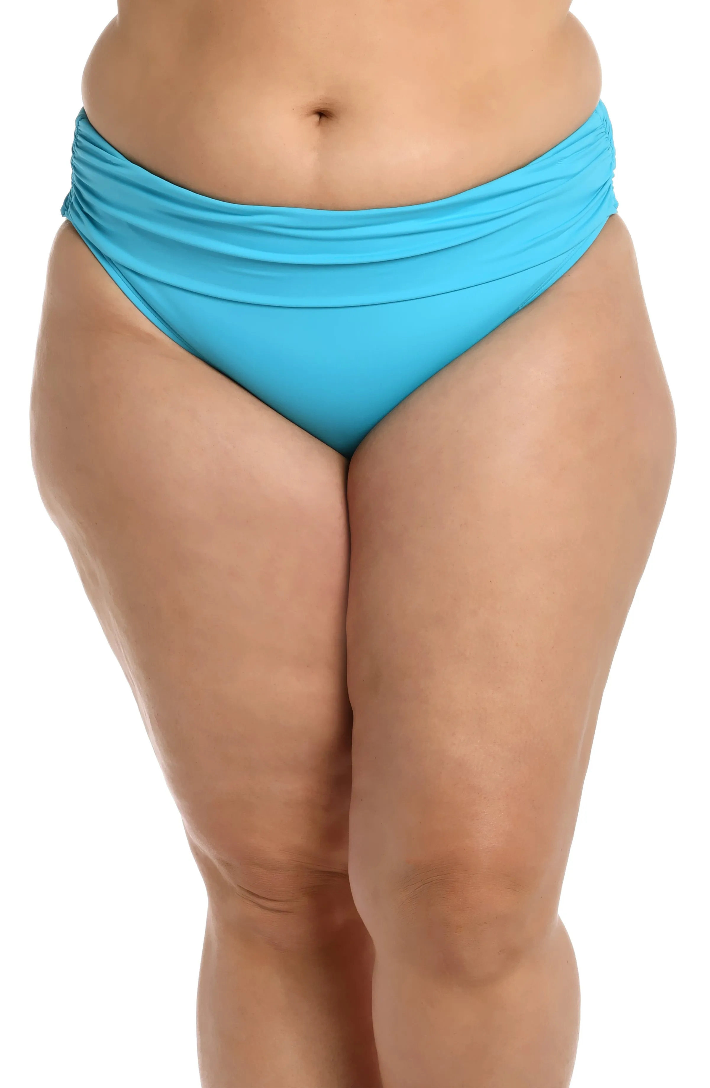 Island Goddess Shirred Band Hipster Bottom - Azul - FINAL SALE