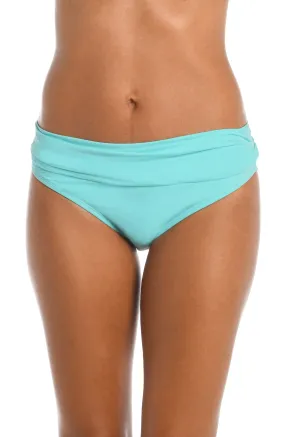 Island Goddess Shirred Band Hipster Bottom - Ice Blue - FINAL SALE