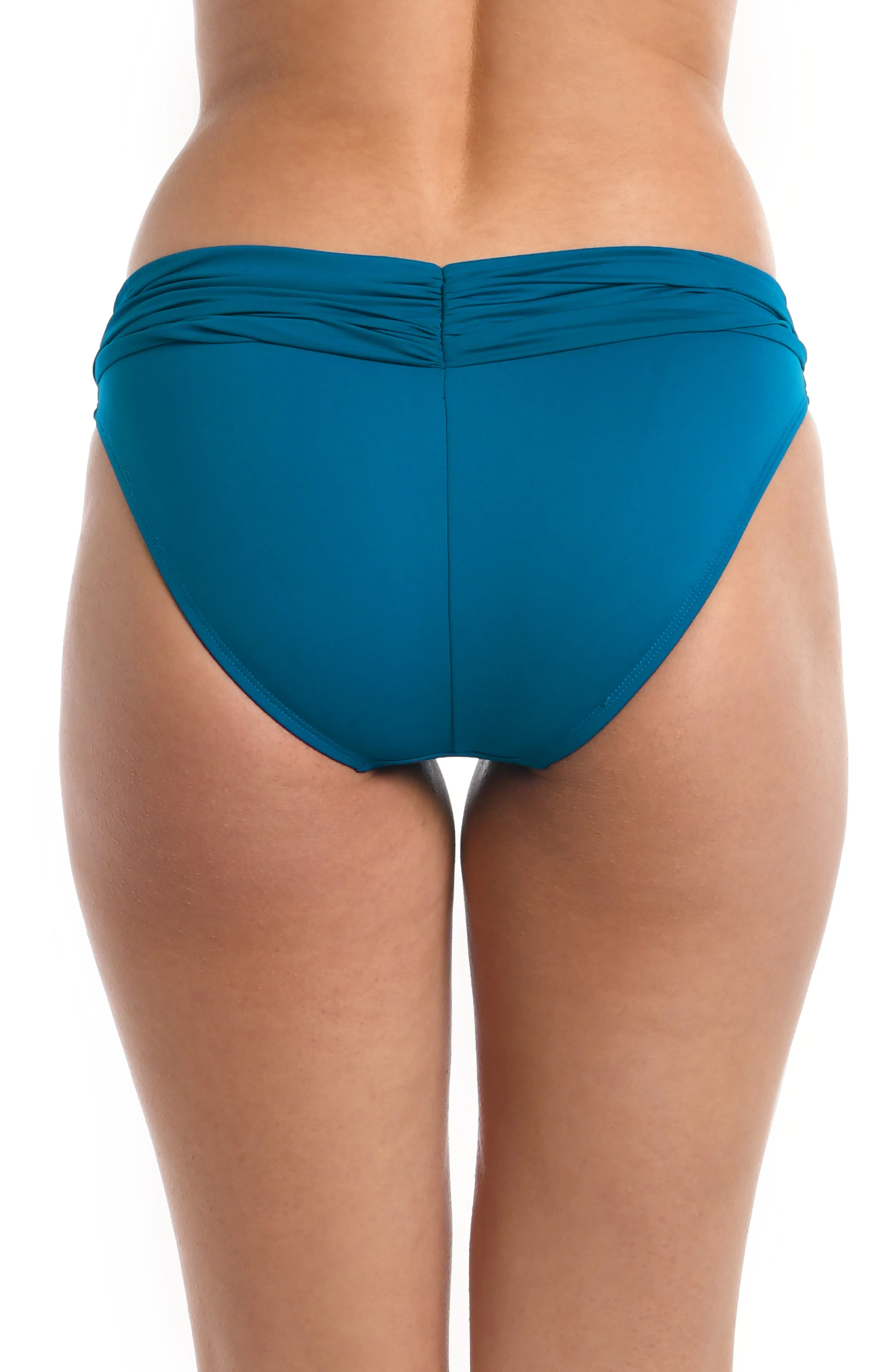 Island Goddess Shirred Band Hipster Bottom - Ocean