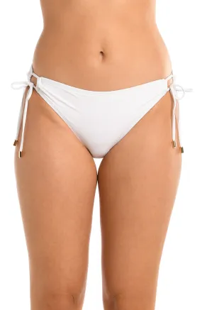 Island Goddess Side Tie Hipster Bottom - White