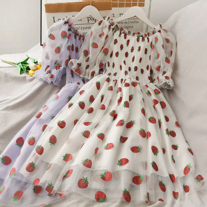 Kawaii Strawberry Dress AD210007