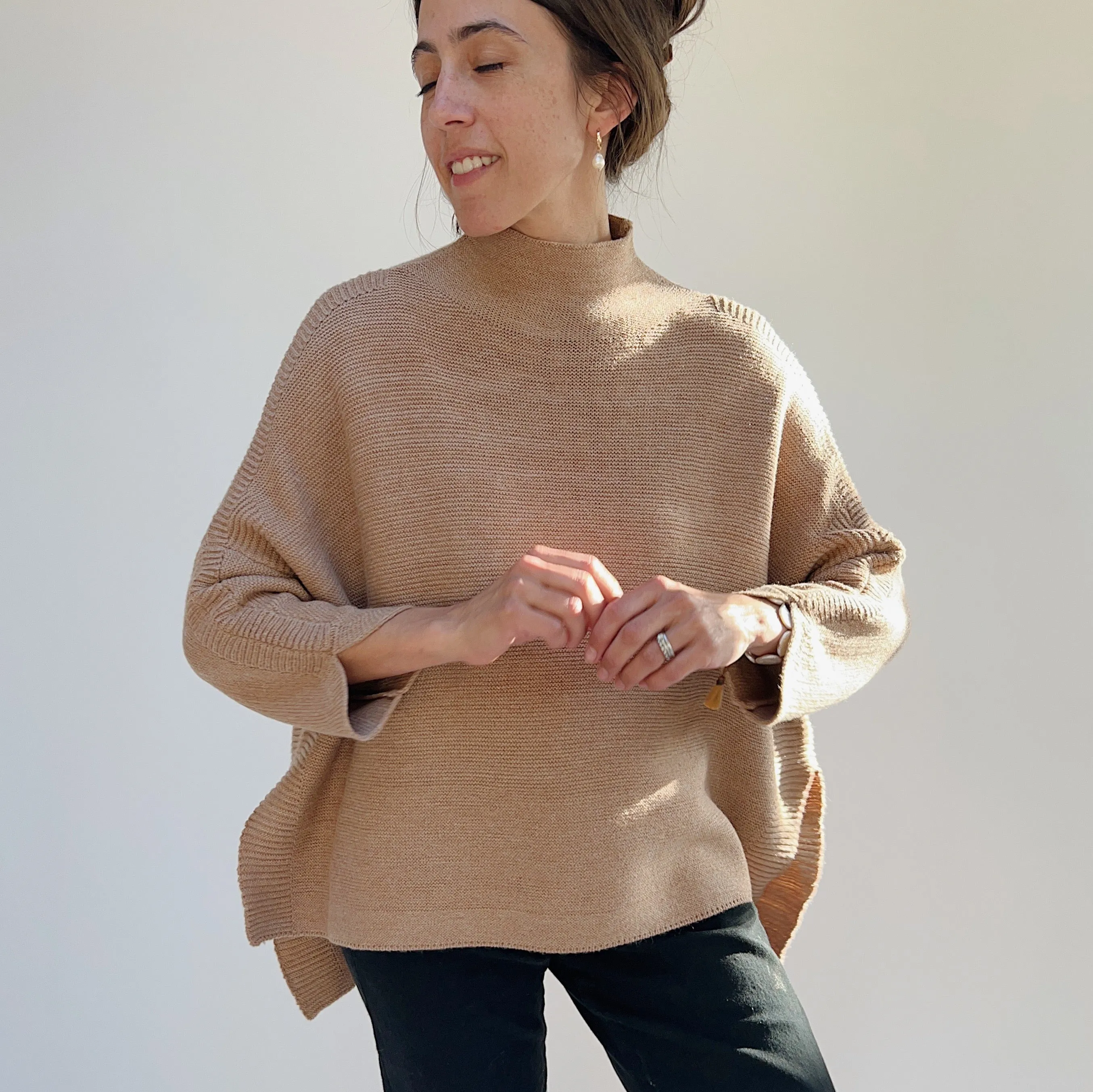 Kerisma | Lillian Mock Neck Sweater in Camel