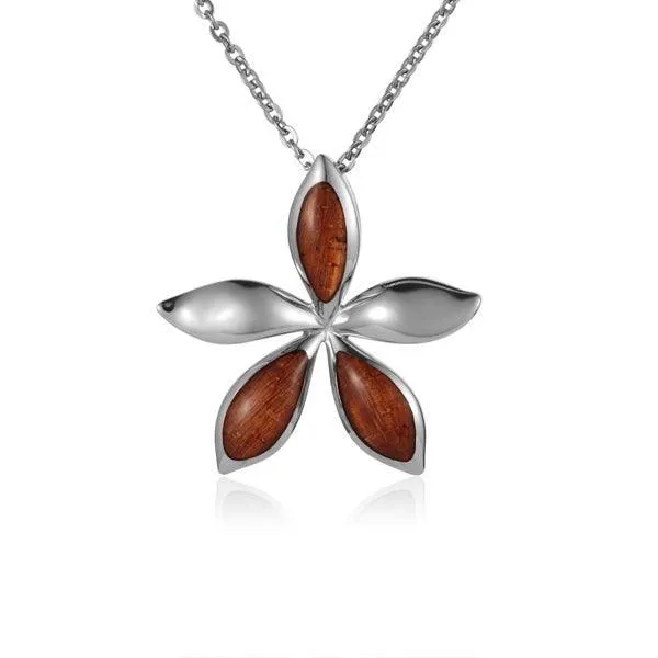 Koa Wood Jasmine Pendant