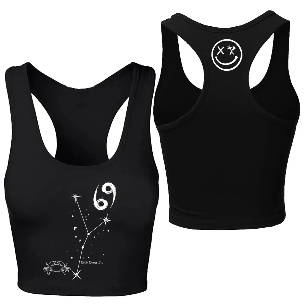 Ladies “Cancer” Racerback Crop Tank | Zodiac Collection