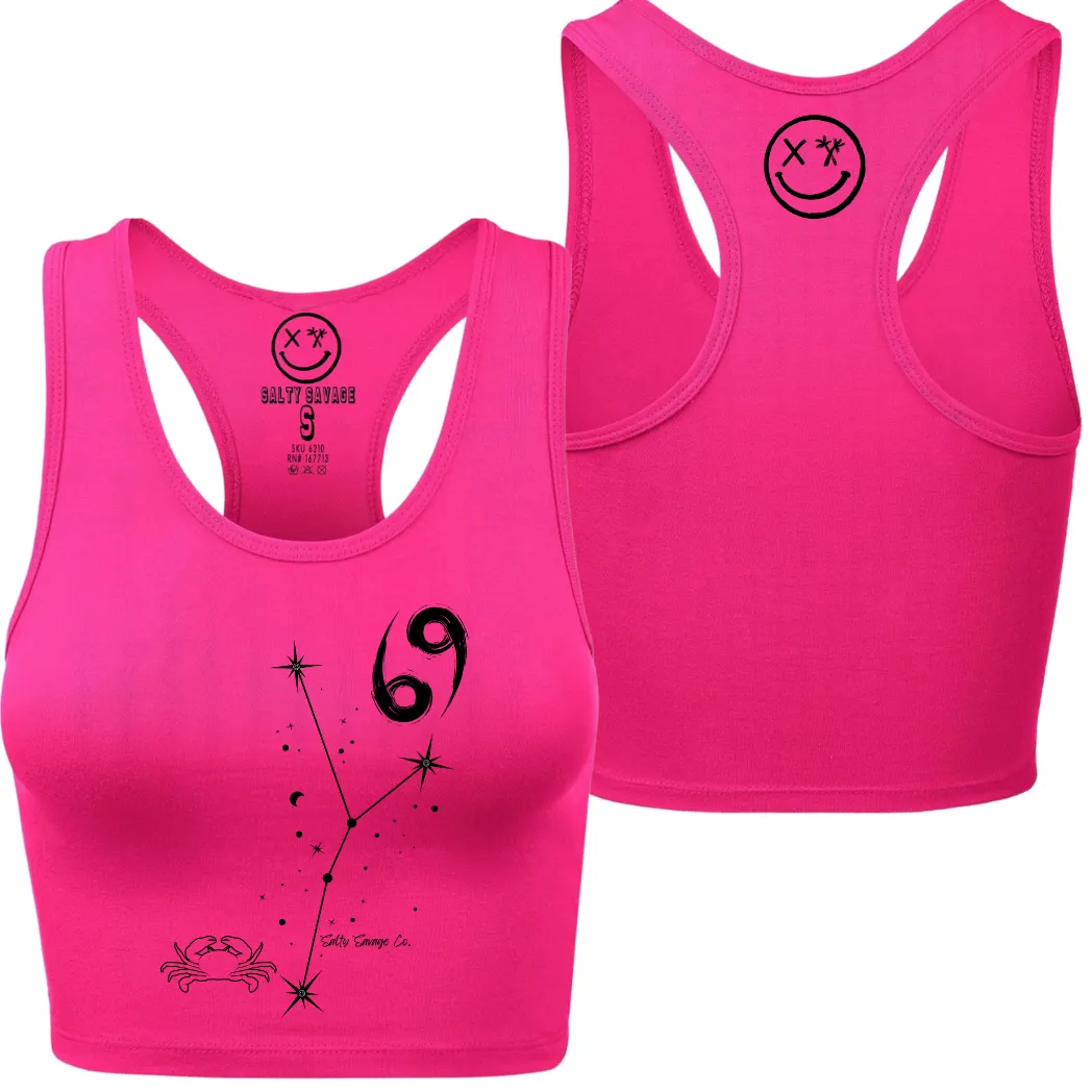 Ladies “Cancer” Racerback Crop Tank | Zodiac Collection