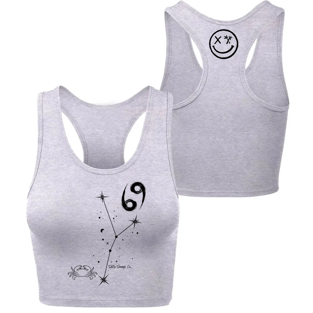 Ladies “Cancer” Racerback Crop Tank | Zodiac Collection