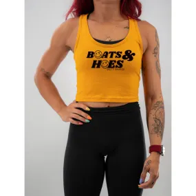 Ladies "BOATS & HOES" Racerback Crop Tank