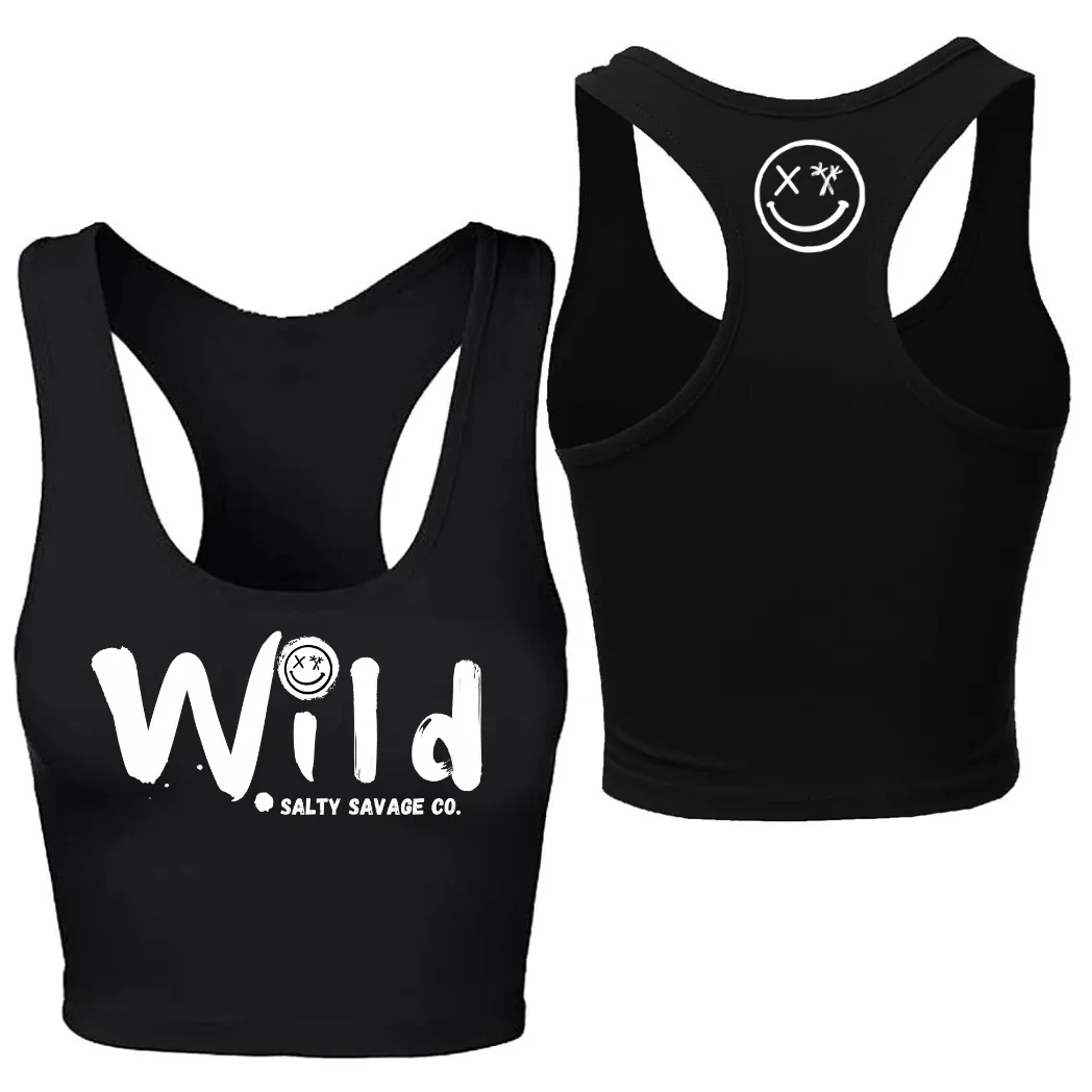 Ladies "Wild" Racerback Crop Tank