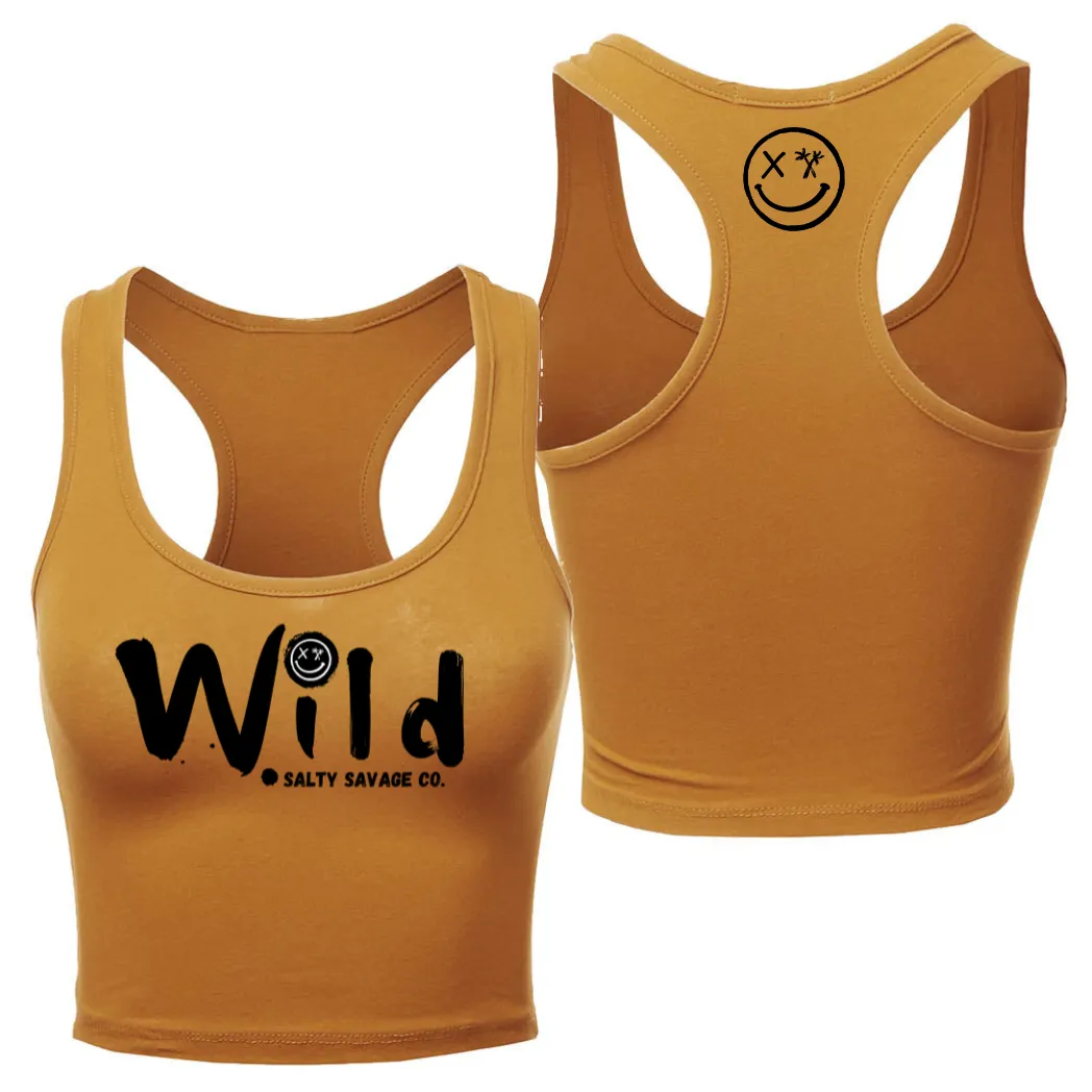 Ladies "Wild" Racerback Crop Tank