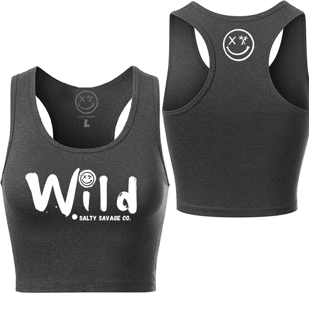 Ladies "Wild" Racerback Crop Tank