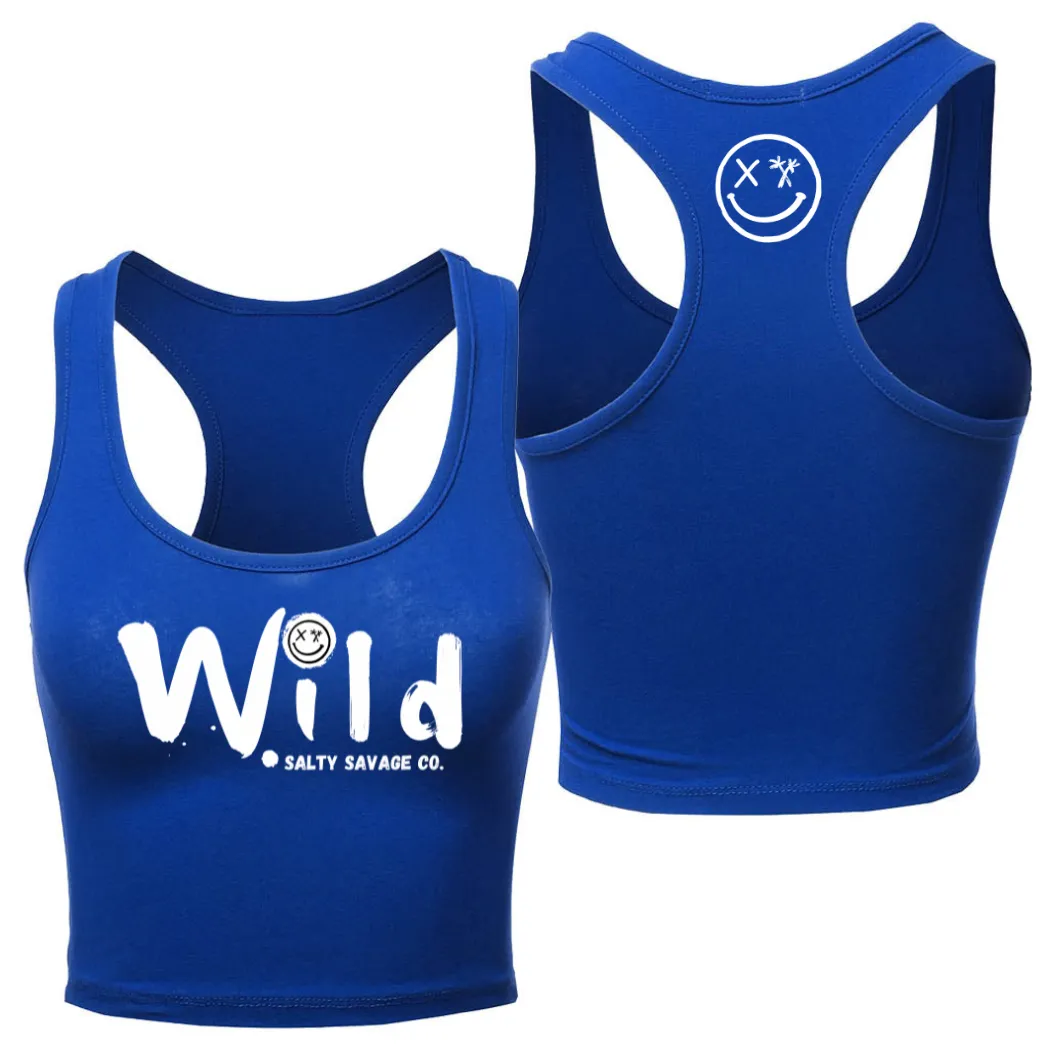 Ladies "Wild" Racerback Crop Tank