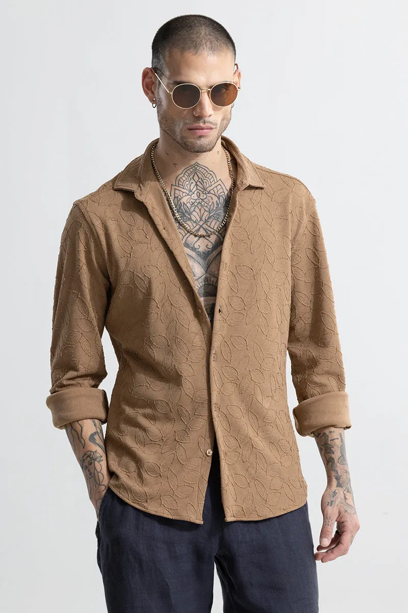 Leaflet Brown Shirt