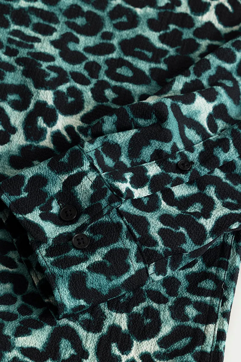 Leopardic Ocean Blue Shirt