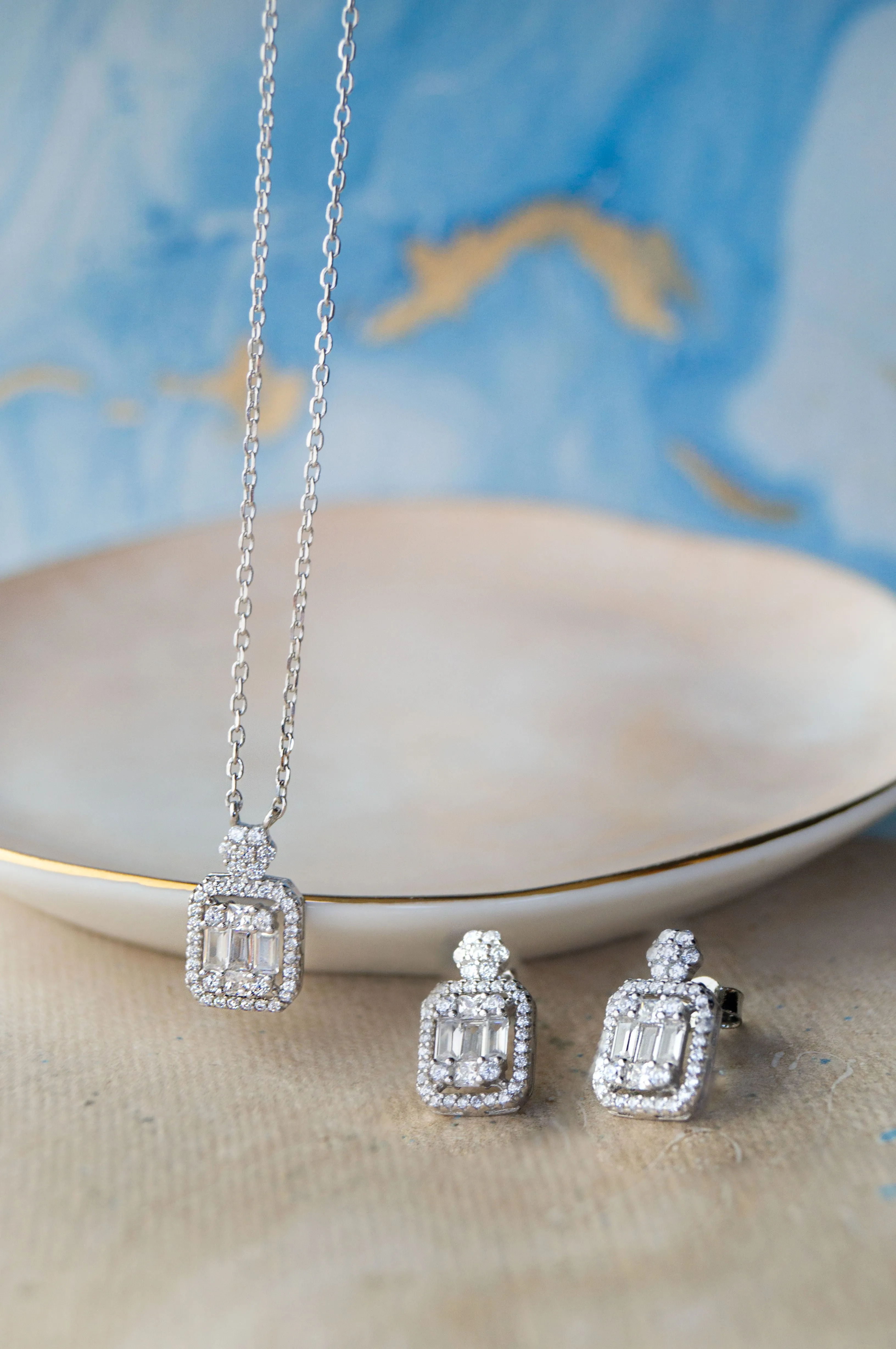 Let's Shine Sterling Silver Pendant Set