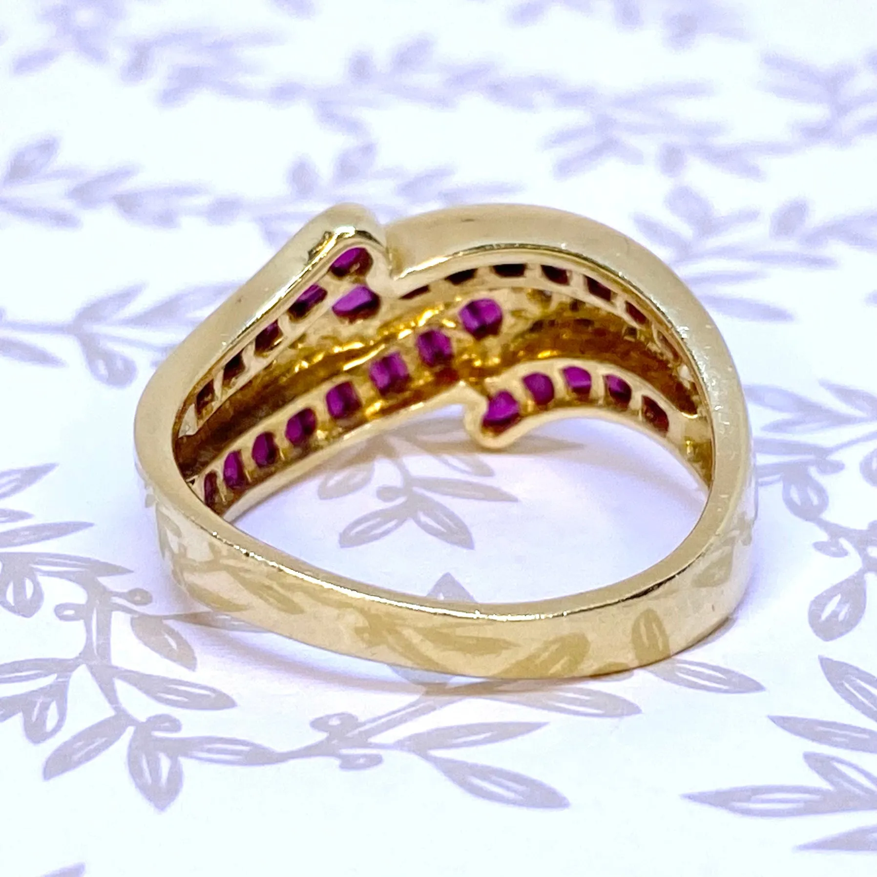 LeVian 18K Yellow Gold Ruby and Diamond Ring