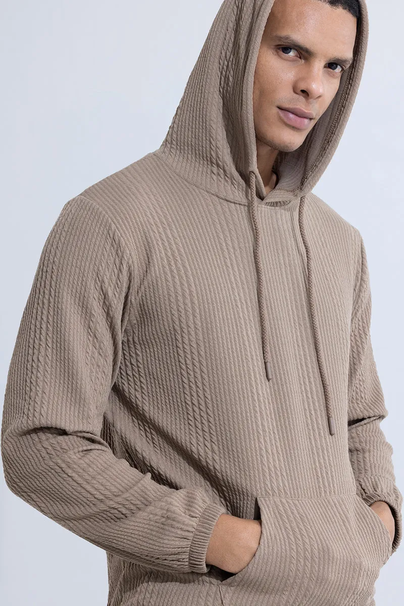 Liney Khaki Hoodie