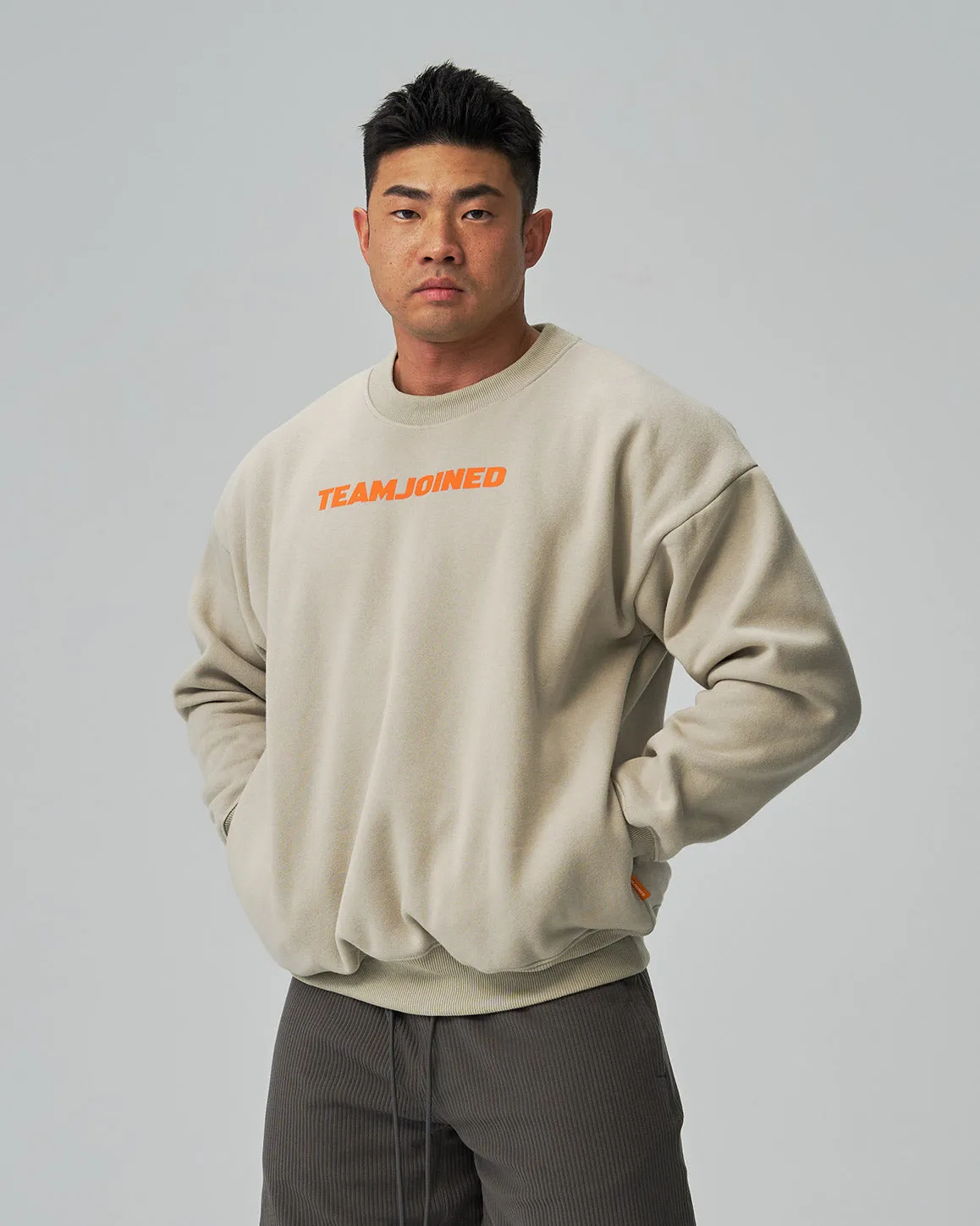 LOGO Drop Shoulder Fleece Pullover