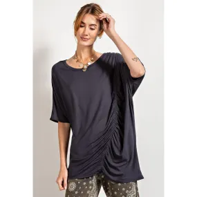 Loose Fit And Ruched Detailing Top