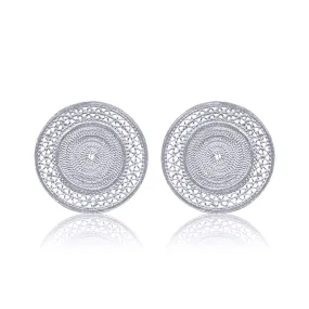 MAGGIE SILVER STUD EARRINGS FILIGREE