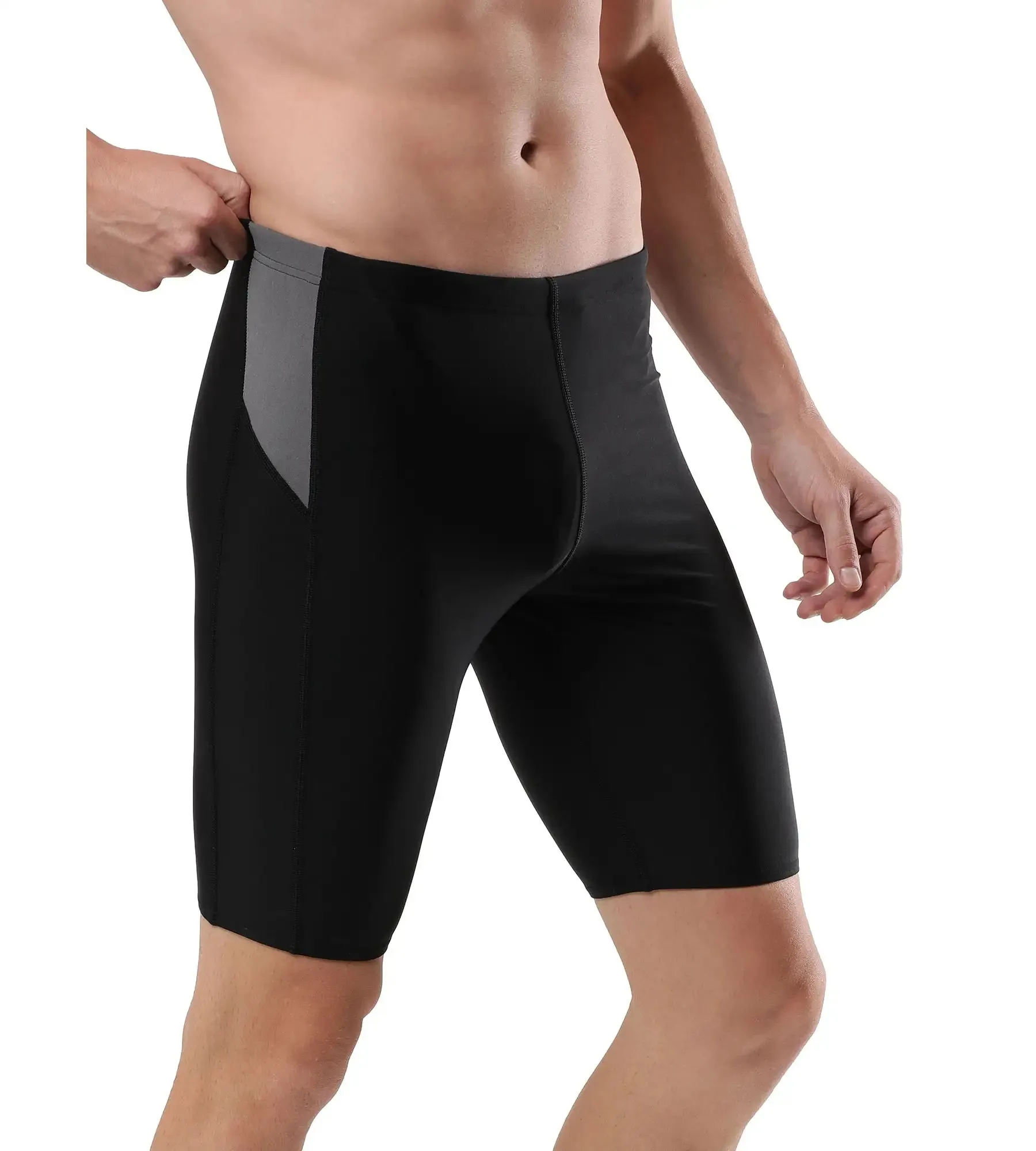 Men's Endurance Dive Jammer - Black & Dove Grey