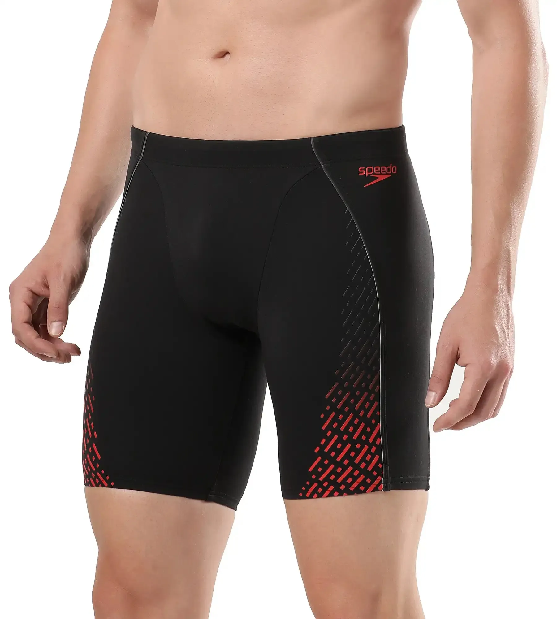 Men's Endurance Eco End  Mid Jammer - Black & Fed Red