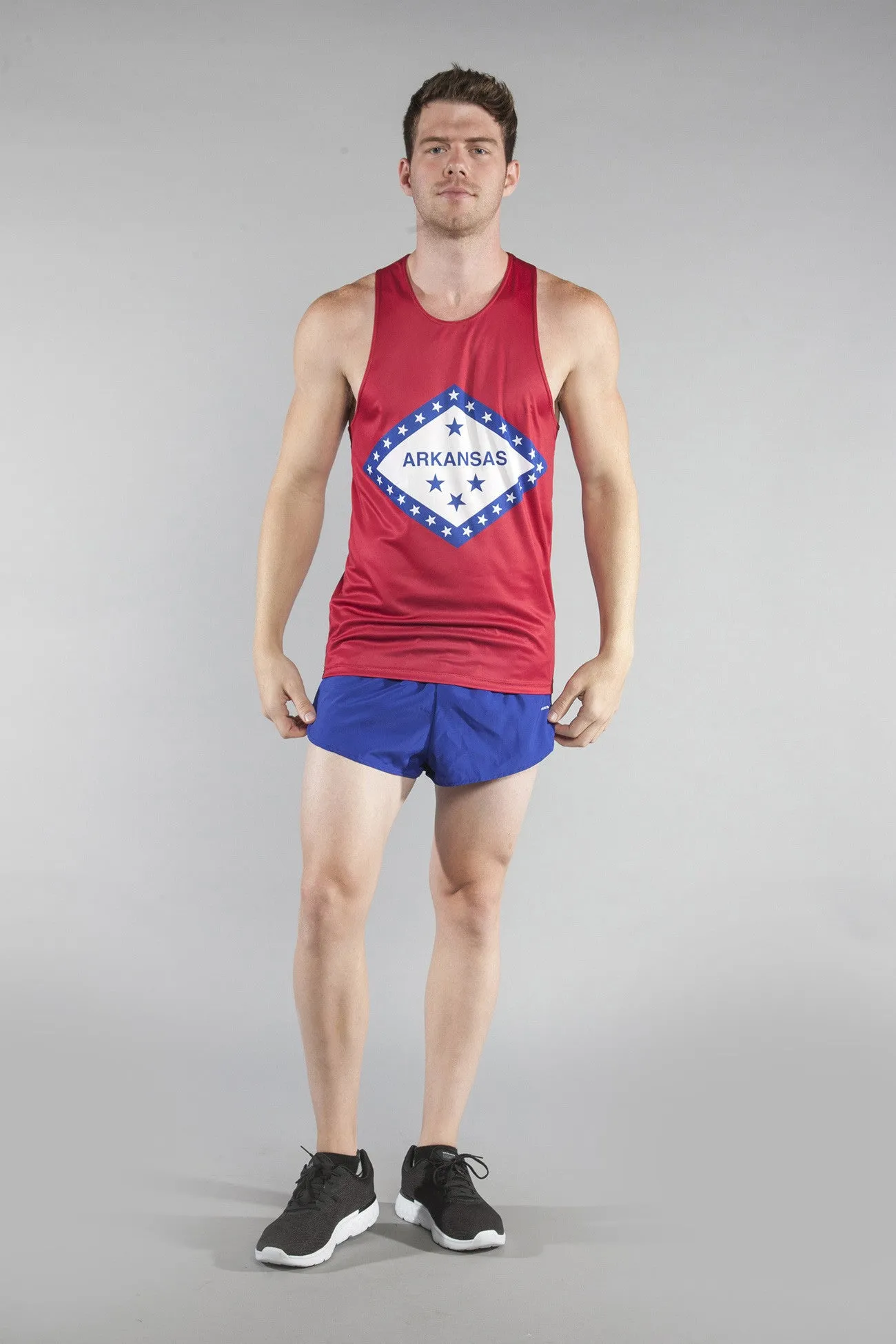 Men's Printed Singlet- Arkansas