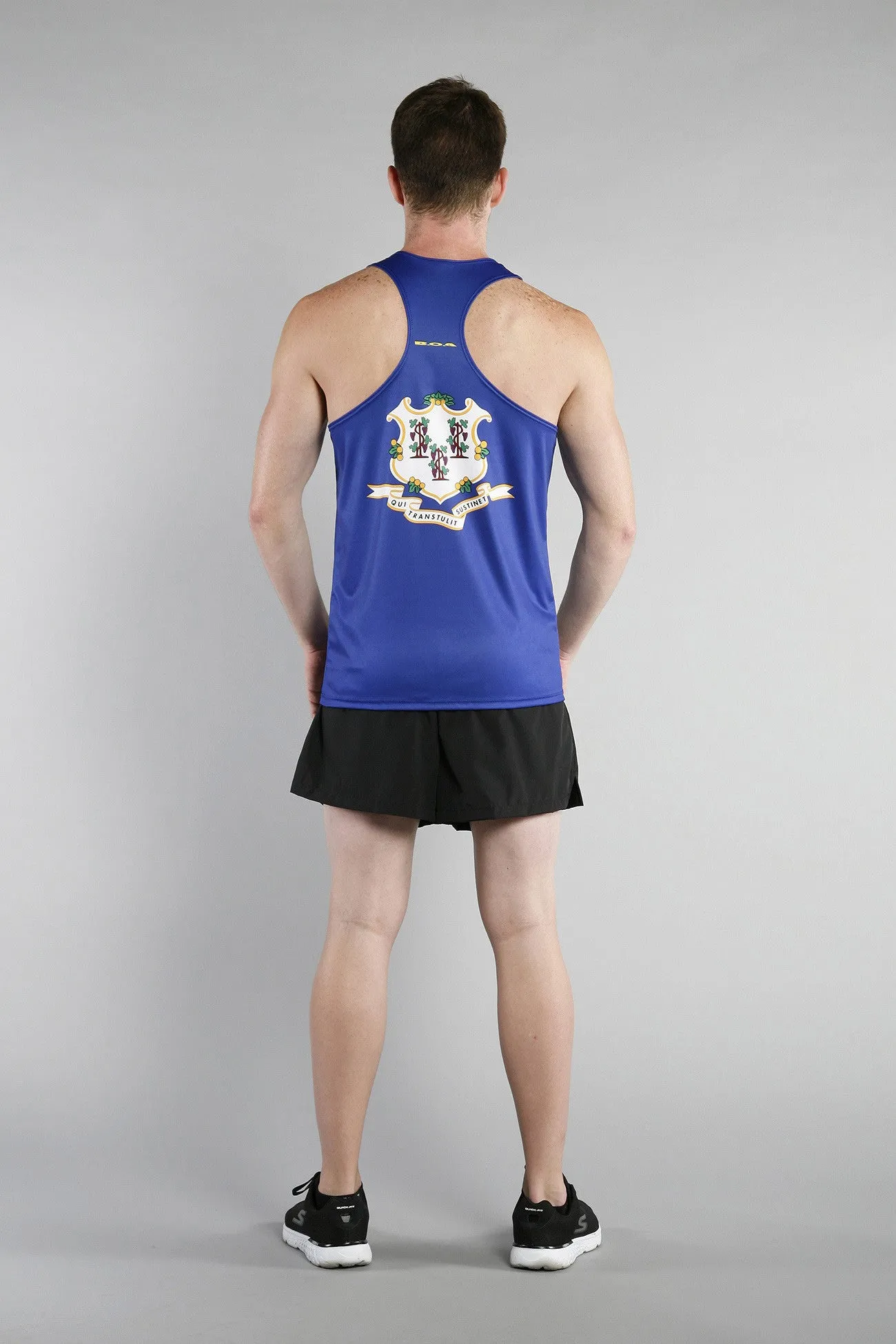 Men's Printed Singlet- Connecticut