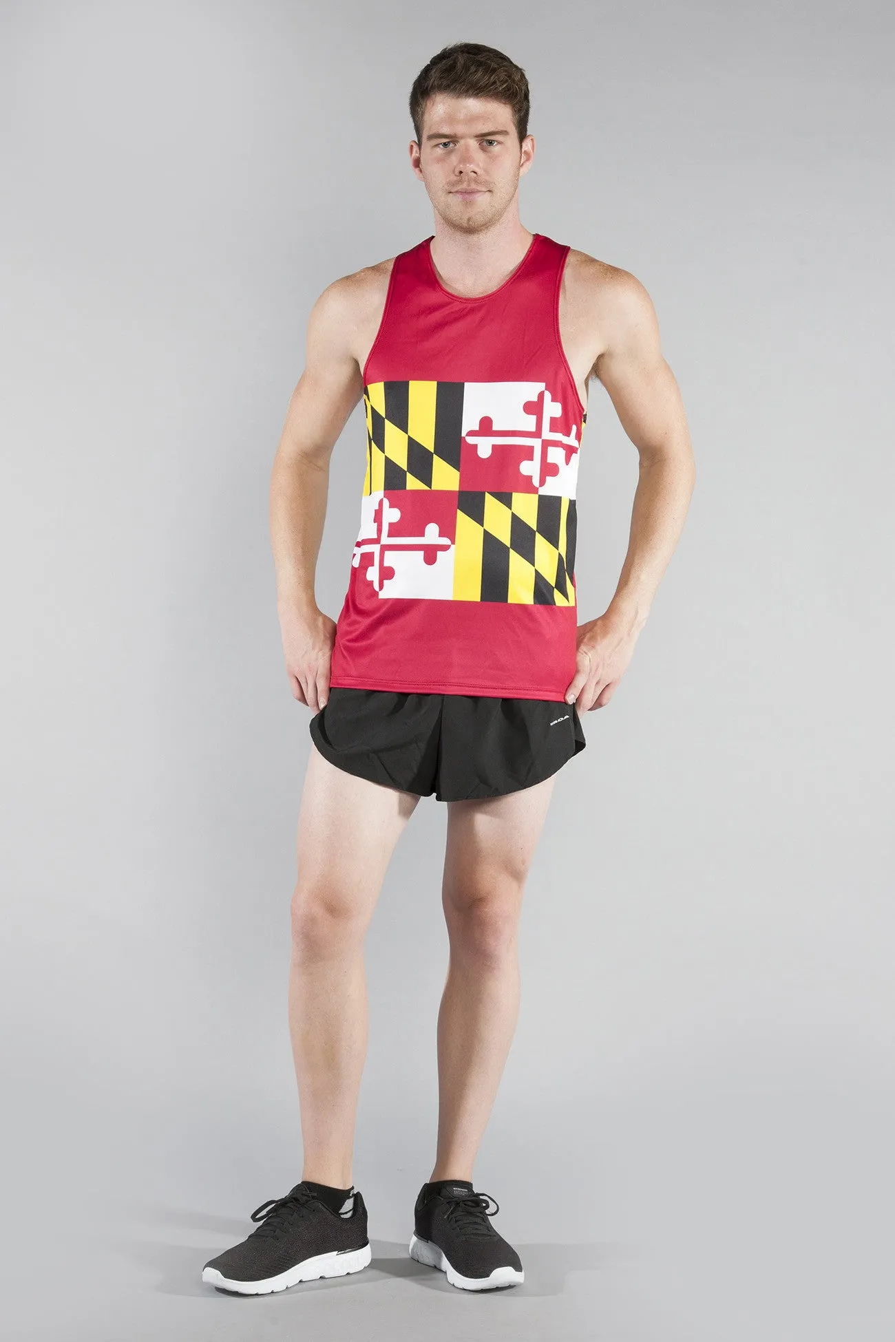 Men's Printed Singlet- Maryland