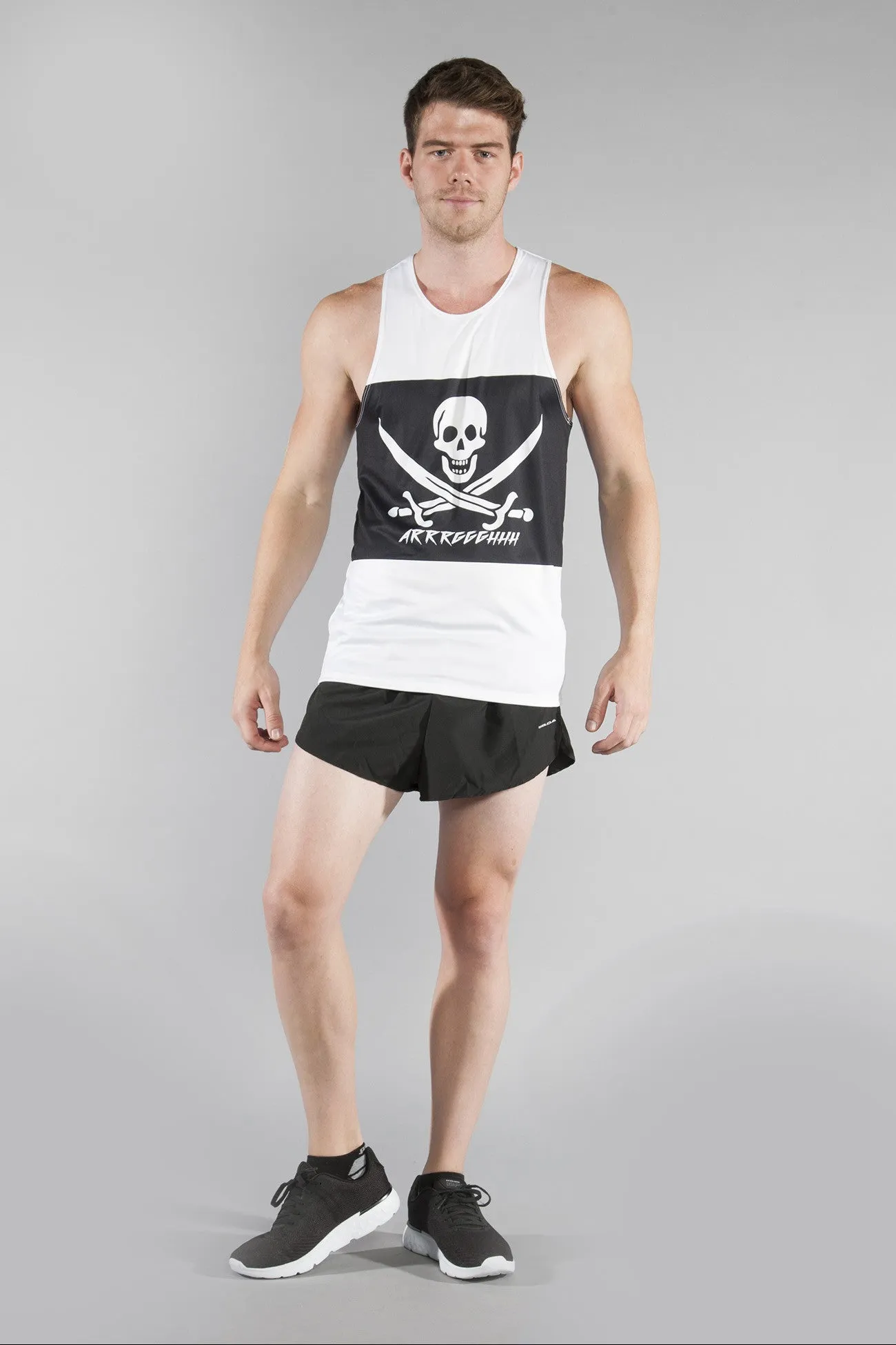 Men's Printed Singlet- The Cap'n