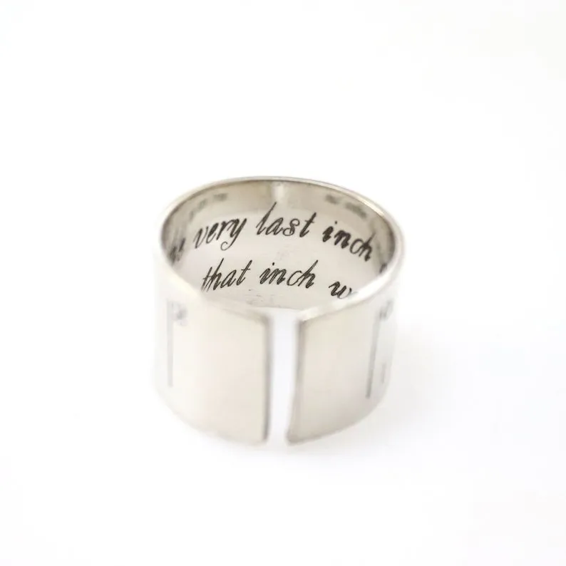 Men's Wide Ring - Custom Message Gift