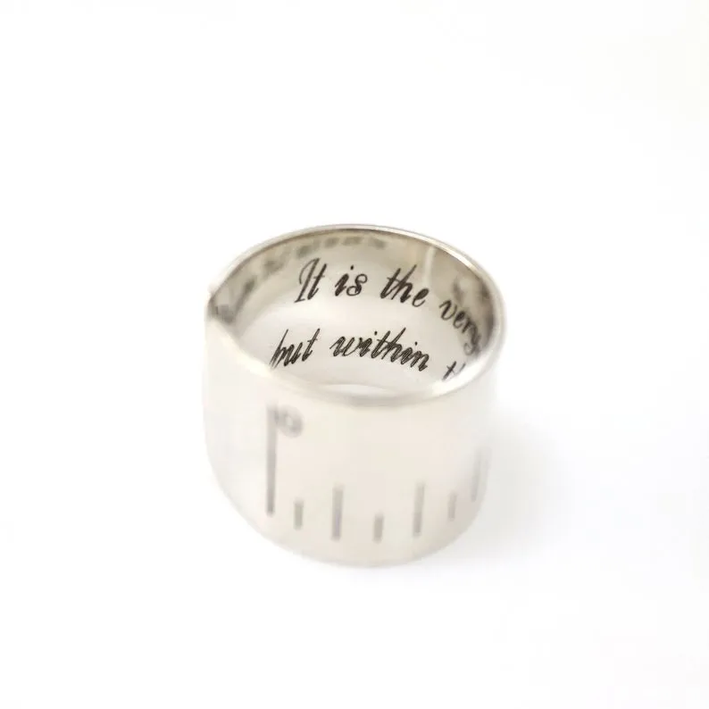 Men's Wide Ring - Custom Message Gift