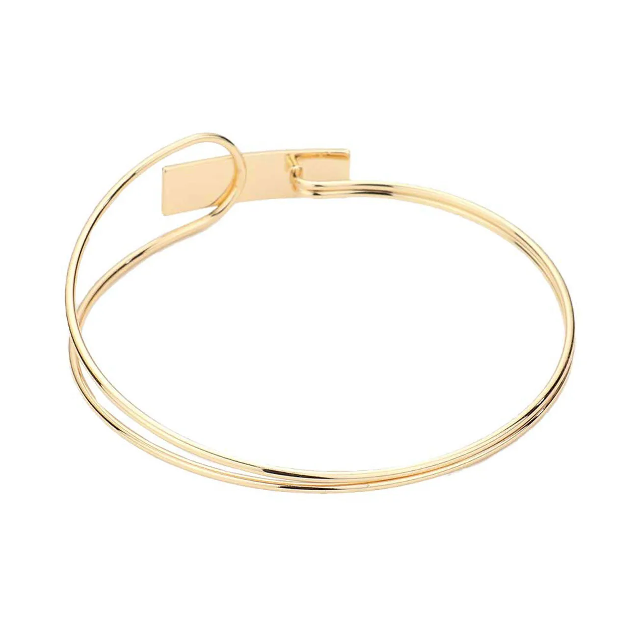 Metal Rectangle Hook Bracelet