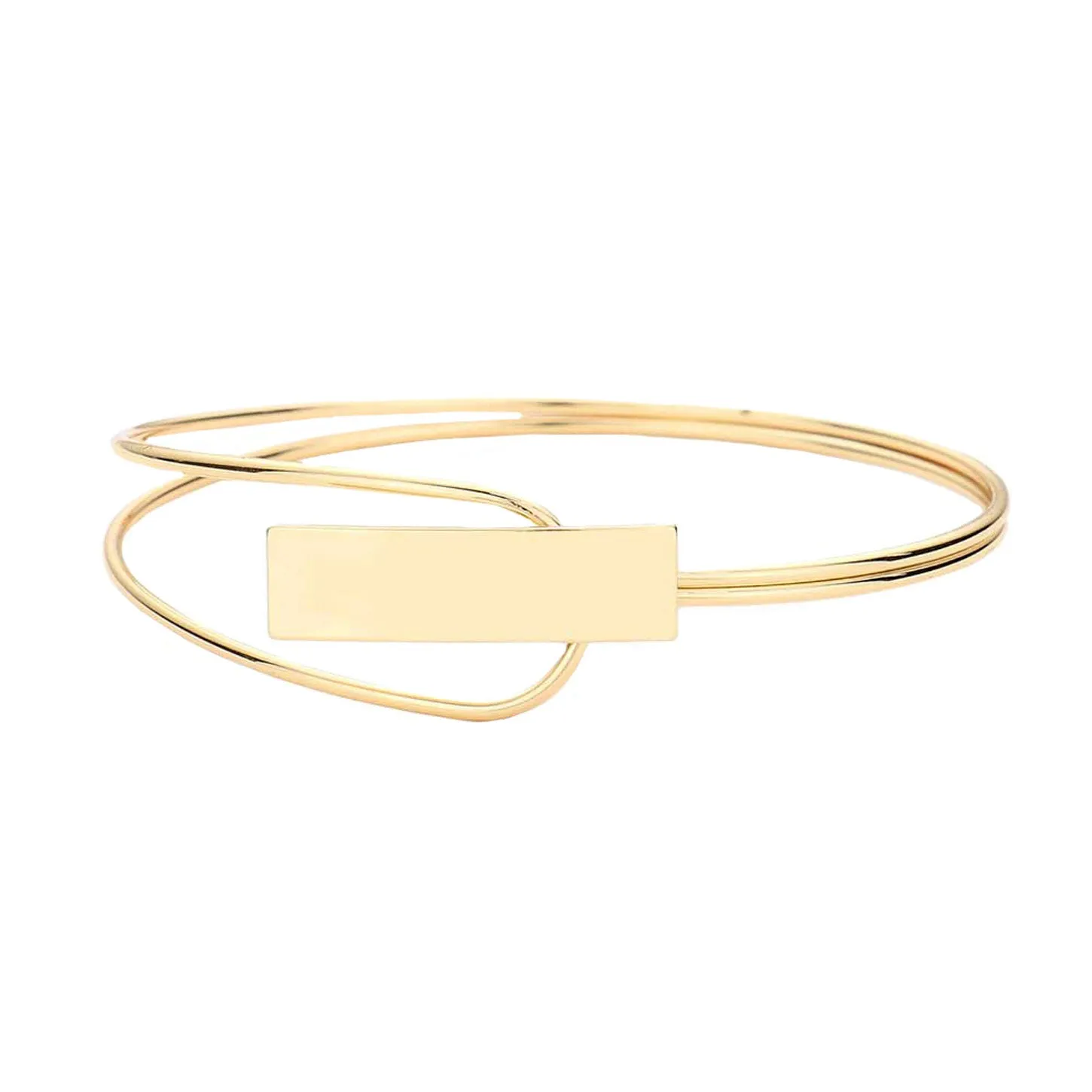 Metal Rectangle Hook Bracelet