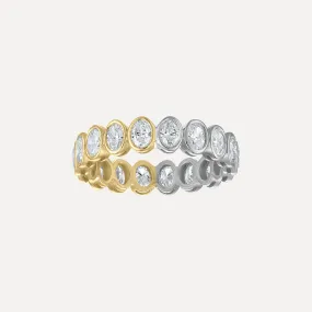 Mini Oval Diamond Bezel Ring