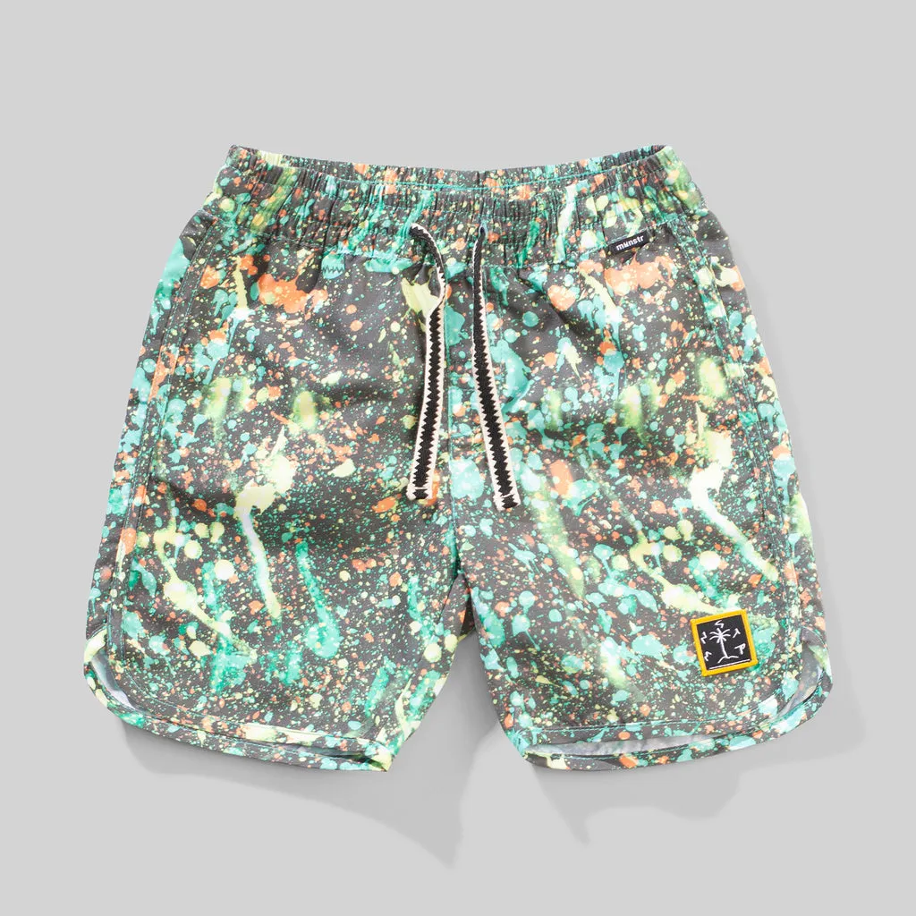 Munster Kids Crazykid Boardshort - Olivine Splatter