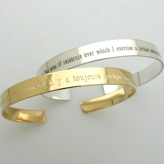 Personalized Cuff Bracelet - Motivational Gift