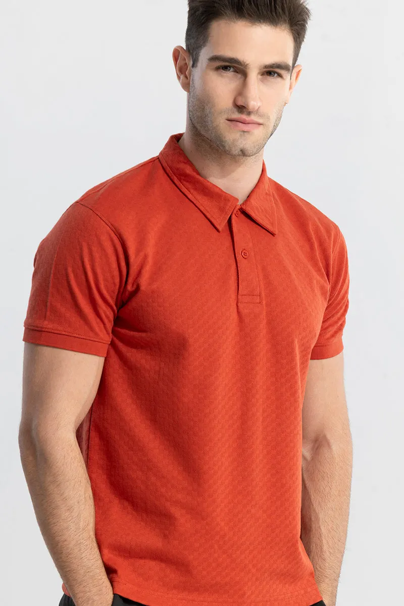 Pixicle Orange Polo T-Shirt