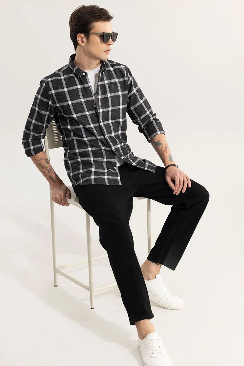 Plazagrid Black Checks Shirt