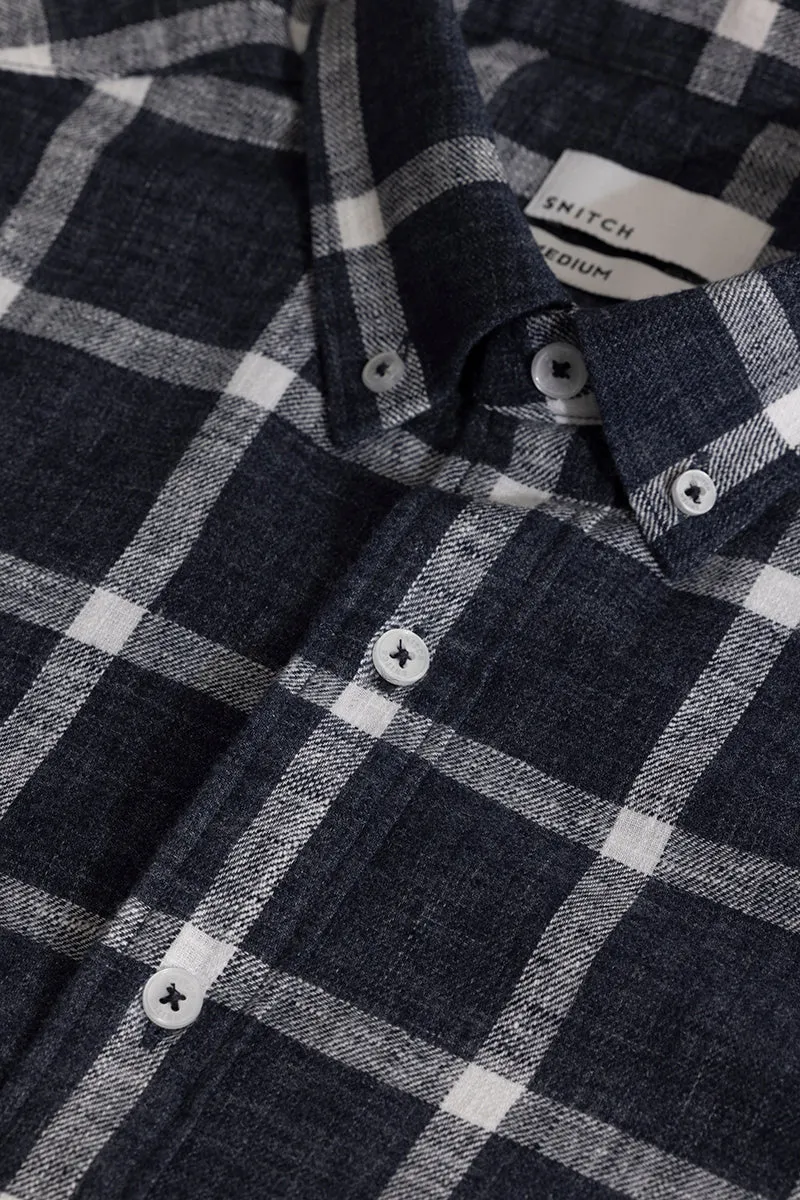 Plazagrid Navy Checks Shirt