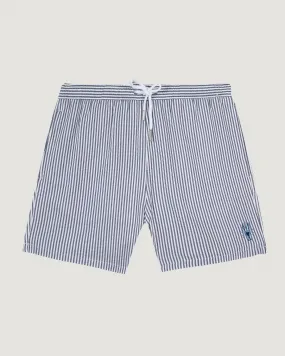 "Lobster" maillot seersucker swim shorts