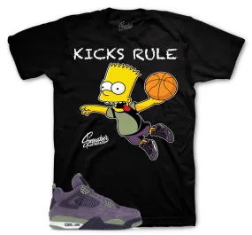 Retro 4 Canyon Purple Kicks Rule Shirt