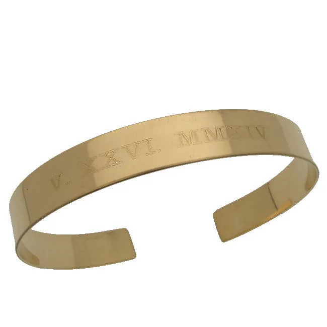 Roman Numeral Gold Bracelet - Gift for Her