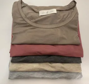 Round Neck Basic Tee Regular Size (Multiple Solid Colors)