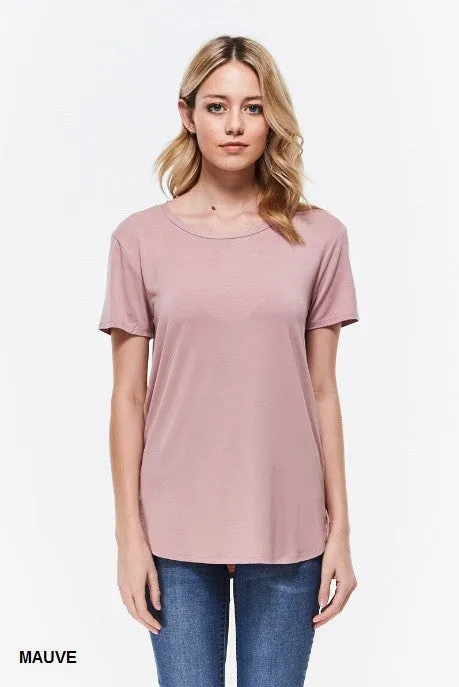 Round Neck Basic Tee Regular Size (Multiple Solid Colors)