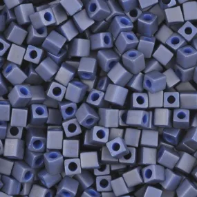 Seed Beads-4mm Cube-1253 Matte Metallic Royal Blue-Miyuki-7 Grams